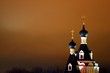 domes on a background of the fiery sky...