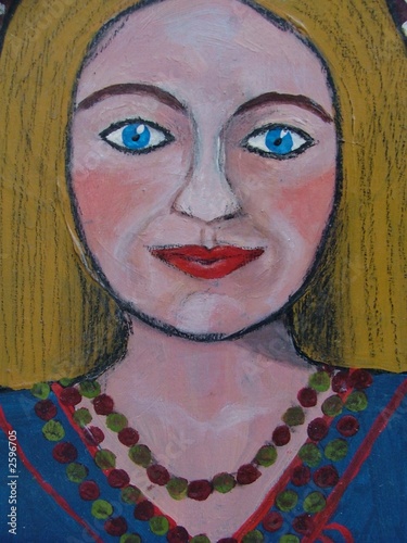 Illustration: painted face of a woman painted face of a woman