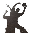 Images : rugby lineout silhoutte checker plate