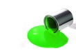 spilled green paint