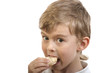 boy eating corn bread boy eating corn bread