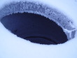an ice-hole in an ice for fish winter catching.