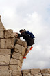 climbing tourist