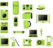 home related electronic apparatus icon set