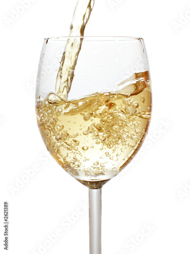 Photo: pouring white wine pouring white wine