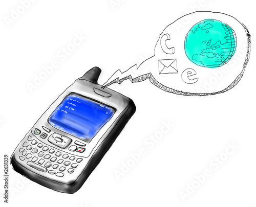 Illustration: pda with callout water colour style pda with callout water colour style