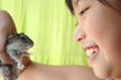 girl & hamster