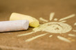 sidewalk chalk closeup sidewalk chalk closeup