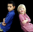 two kids at odds