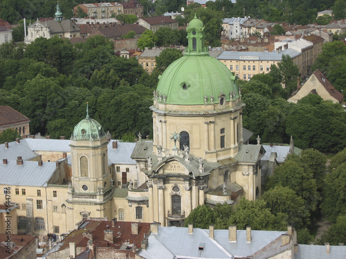 lviv view from height of the bird's flight