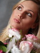 Photo: longing look and flowers longing look and flowers