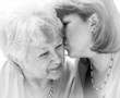 kiss for mom bw