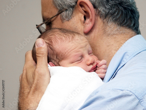 Photo: father and a baby father and a baby