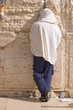 jewish man praying in jerusalem western wall