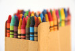 assorted colorful crayons in a box assorted colorful crayons in a box