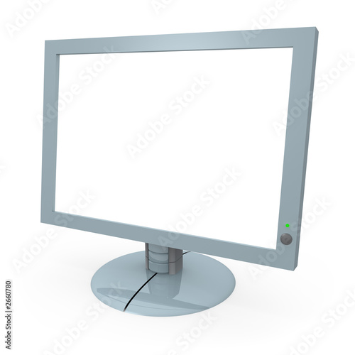 Illustration: computer monitor with blank screen computer monitor with blank screen