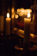 candles in basilica of the holy sepulchre - jerusa