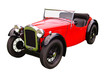 convertible touring car isolated