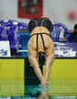 swimmer jumps in water