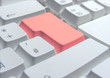 eine rote taste einer tastatur enter