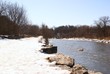 river bank on winter