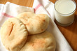 Foto: bread and milk. bread and milk.
