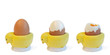 boiled eggs in 3 stages