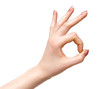 woman hand ok sign.