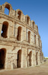 the historic el jem roman coliseum in tunisia.