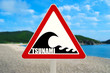 tsunami warning sign tsunami warning sign