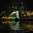 merlion singapore by night