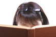 girl, reading book