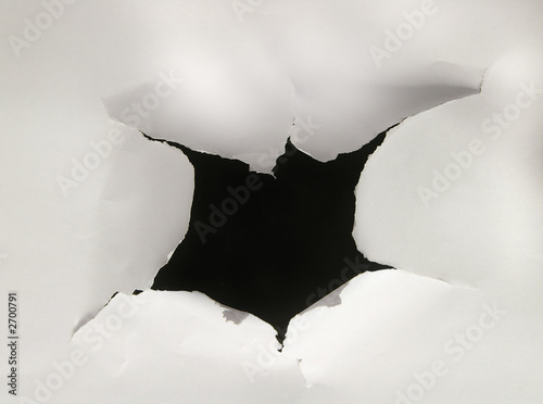torn hole