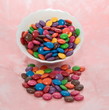 bowl of smarties tipping out