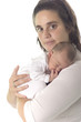 baby in mother´s arms. studio shot. baby in mother´s arms. studio shot.