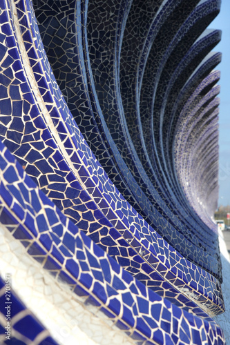 Photo: blue mosaic wave blue mosaic wave