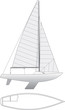 sail boat technical illustration sail boat technical illustration