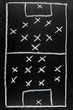 442 v 351.  soccer formation tactics on a blackboa