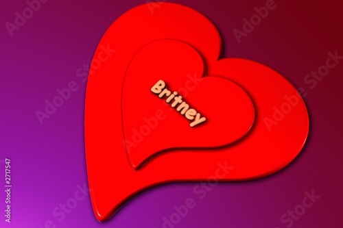 Photo: britney - 3d gerendertes herz britney - 3d gerendertes herz