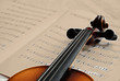 violin on sepia music paper