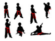 Illustration: taekwondo children in high stage taekwondo children in high stage