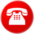 red icon with symbol of phone