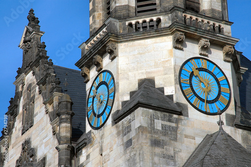 clock in leipzig, germany clock in leipzig, germany