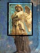 vintage angel postcard in grunge background vintage angel postcard in grunge background