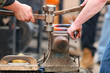 horse shoe making team work