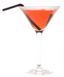 red cocktail with straw