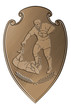 rugby shield with 2 player tackle
