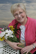 grandma with flowers