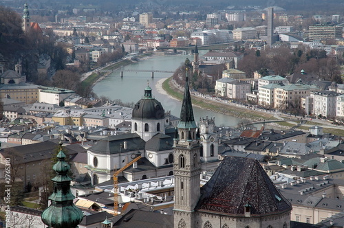aerial view of salzburg, austria aerial view of salzburg, austria