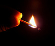 burning match
